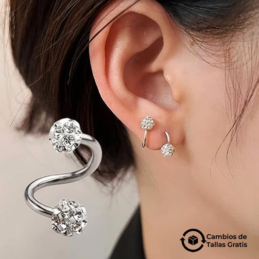 Elegantes Pendientes de 2 Piezas para Mujer