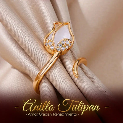 JOYERIA EXCLUSIVA! ANILLO AJUSTABLE TULIPAN