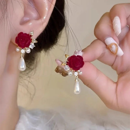 Par de Aretes Rosa